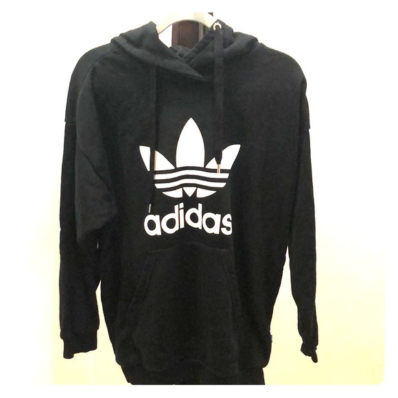 adidas Tops - adidas Trefoil Hoodie - Black